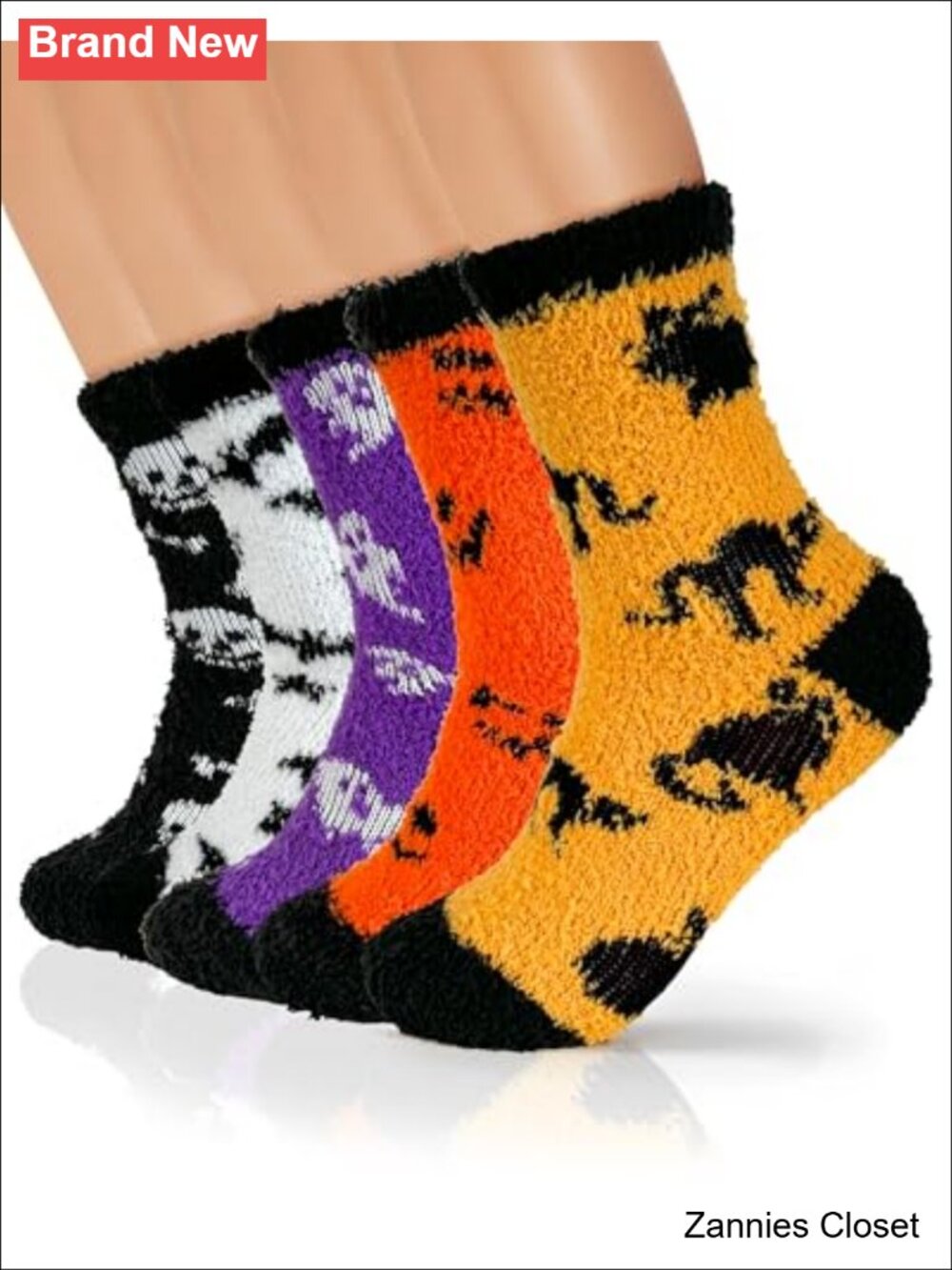 👻 Fluffy Fuzzy Plush Slipper Socks Soft Warm Polyester Spandex Cozy